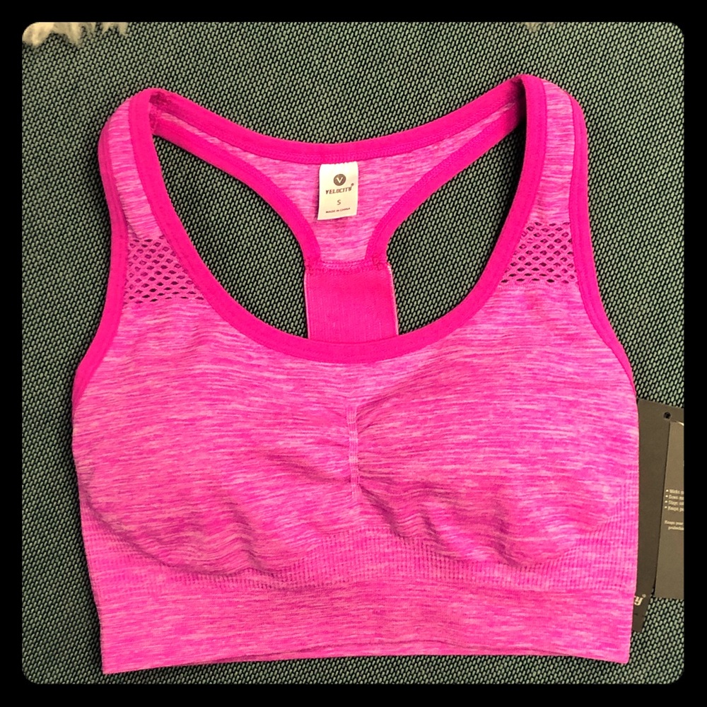 NWT Velocity Magenta Pink Sports /Active Bra Sz S